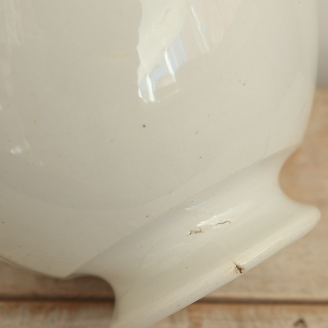 アンティーク カフェオレボウル 白 フランス サンタマン製 SAINT AMAND