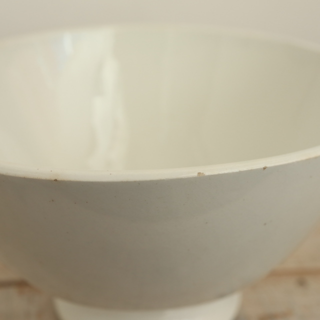 アンティーク カフェオレボウル 白 フランス サンタマン製 SAINT AMAND