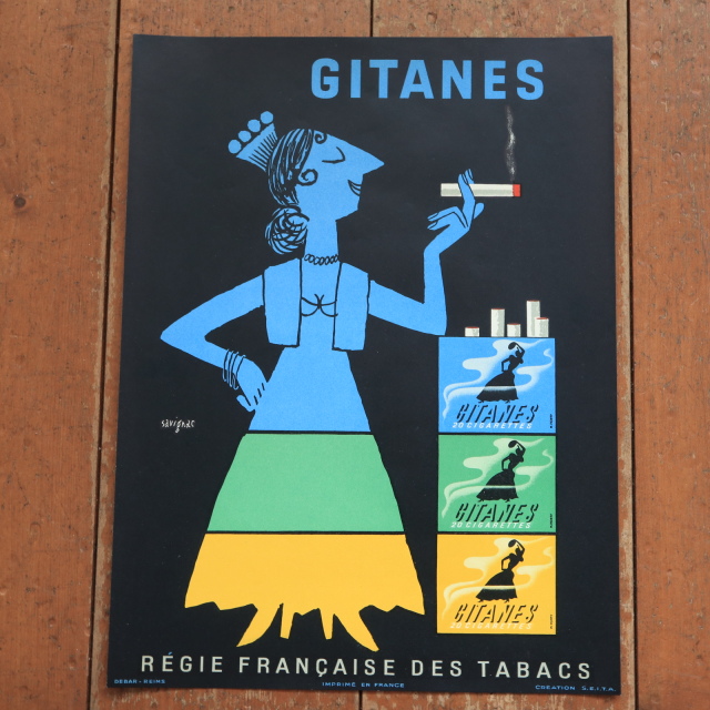 サヴィニャック ジタン ヴィンテージポスター Savignac GITANES