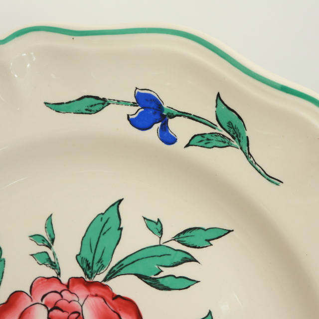 アンティーク プレート リクヴィール 皿 RIQUEWIHRフランス サルグミンヌ製 SARREGUEMINES