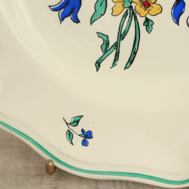 アンティーク プレート リクヴィール 皿 RIQUEWIHRフランス サルグミンヌ製 SARREGUEMINES