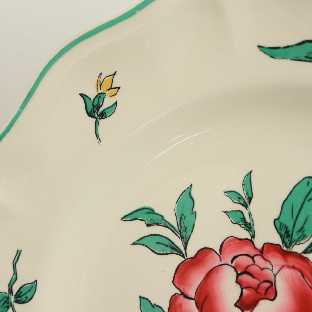 アンティーク プレート リクヴィール 皿 RIQUEWIHRフランス サルグミンヌ製 SARREGUEMINES