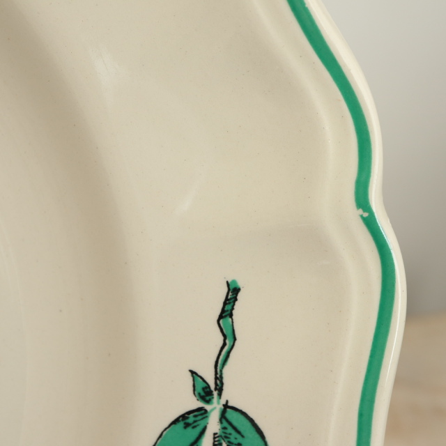 アンティーク プレート リクヴィール 皿 RIQUEWIHRフランス サルグミンヌ製 SARREGUEMINES