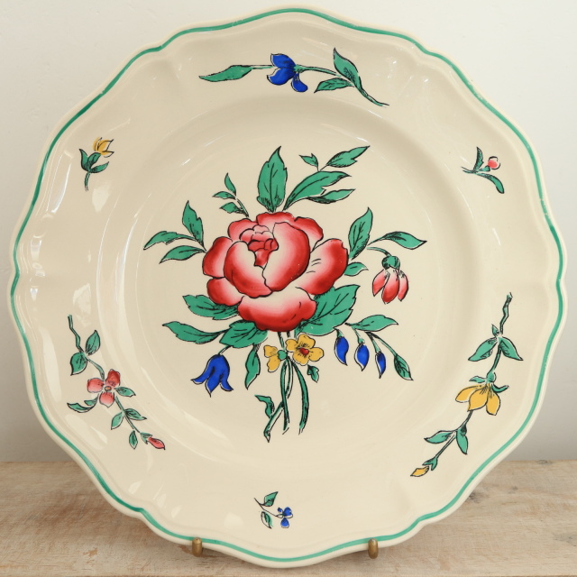 アンティーク プレート リクヴィール 皿 RIQUEWIHRフランス サルグミンヌ製 SARREGUEMINES