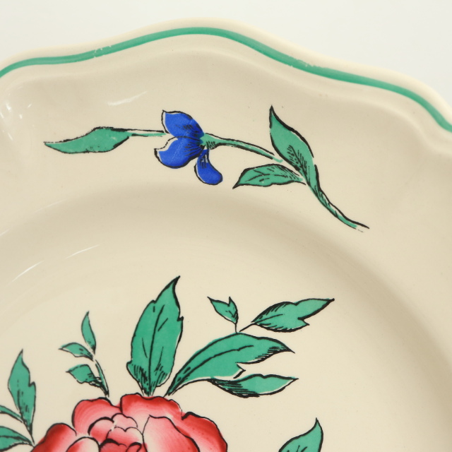 アンティーク プレート リクヴィール 皿 RIQUEWIHRフランス サルグミンヌ製 SARREGUEMINES