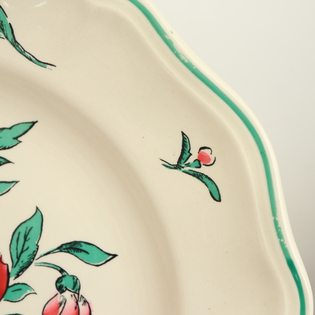 アンティーク プレート リクヴィール 皿 RIQUEWIHRフランス サルグミンヌ製 SARREGUEMINES