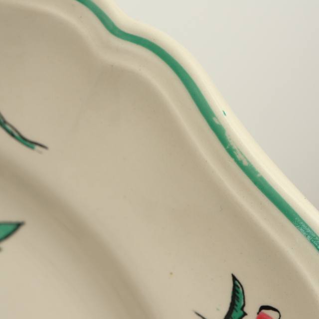 アンティーク プレート リクヴィール 皿 RIQUEWIHRフランス サルグミンヌ製 SARREGUEMINES