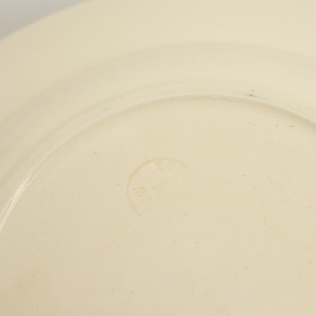 アンティーク プレート ハンドペイント 深皿 フランス ロンウィー製 LONGWY