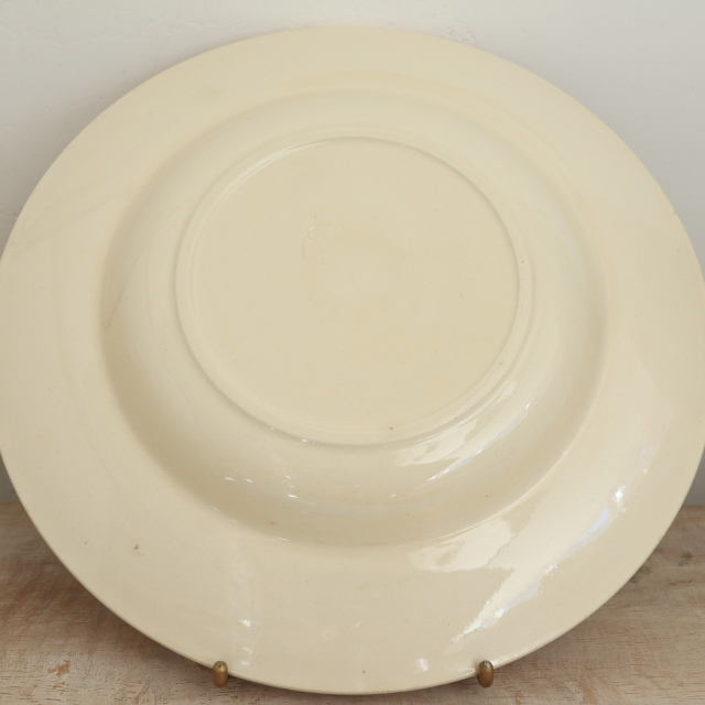 アンティーク プレート ハンドペイント 深皿 フランス ロンウィー製 LONGWY