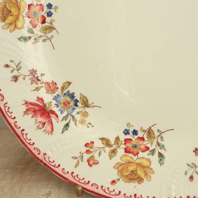 アンティークコンポティエ デコール19  DECOR19 フランス サルグミンヌ製 FAIENCERIES SARREGUEMINES