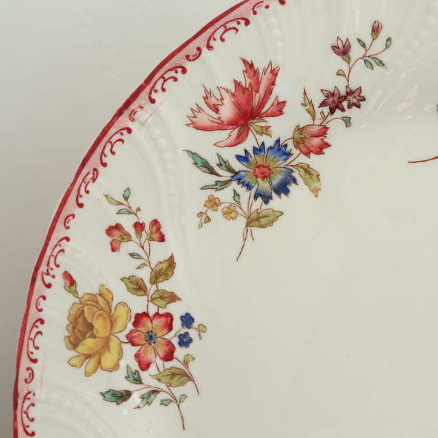 アンティークコンポティエ デコール19  DECOR19 フランス サルグミンヌ製 FAIENCERIES SARREGUEMINES