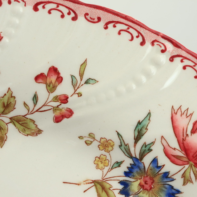 アンティークコンポティエ デコール19  DECOR19 フランス サルグミンヌ製 FAIENCERIES SARREGUEMINES