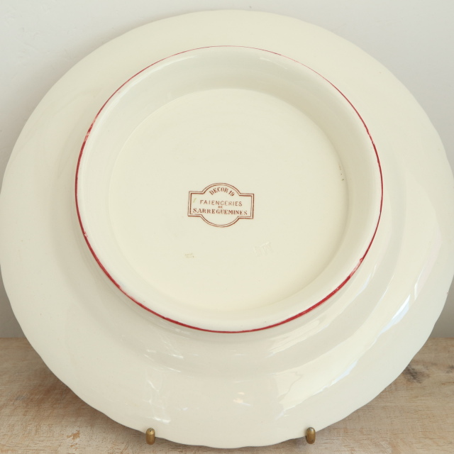 アンティークコンポティエ デコール19  DECOR19 フランス サルグミンヌ製 FAIENCERIES SARREGUEMINES