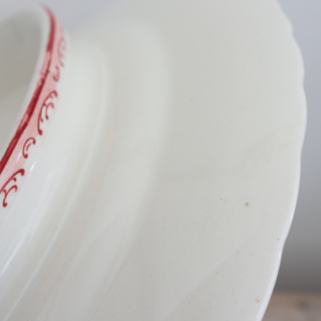 アンティークコンポティエ デコール19  DECOR19 フランス サルグミンヌ製 FAIENCERIES SARREGUEMINES