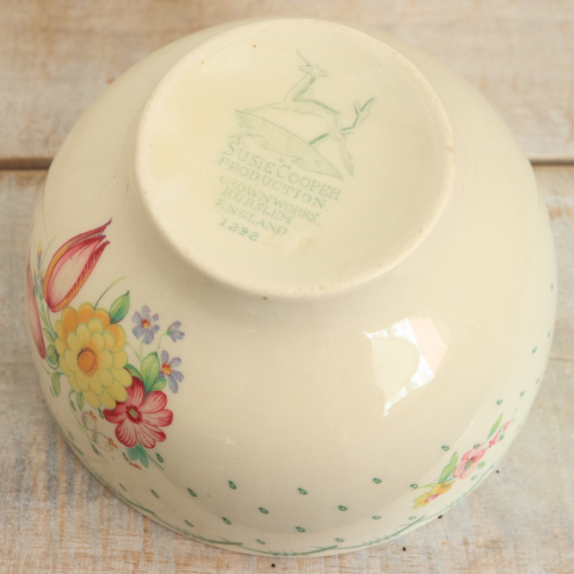 スージークーパー グリーン プランタン 小花 シュガーボウル SUSIE COOPER