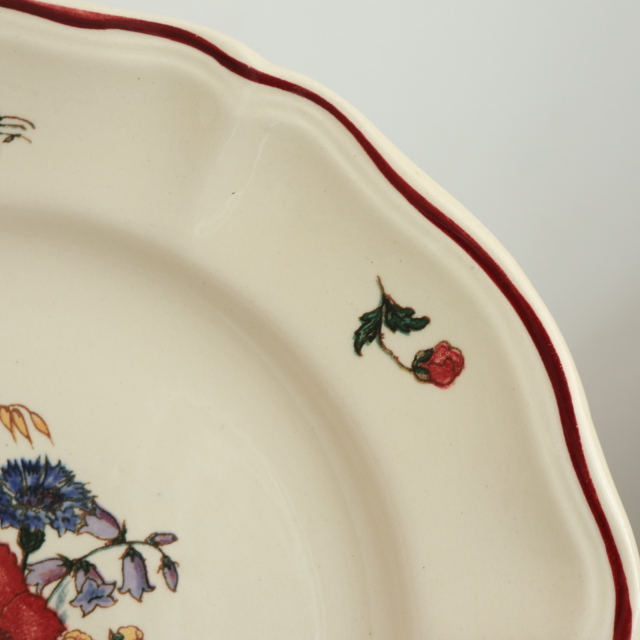 アンティーク プレート アグレスト デザート皿 フランス サルグミンヌ製 Agreste SARREGUEMINES