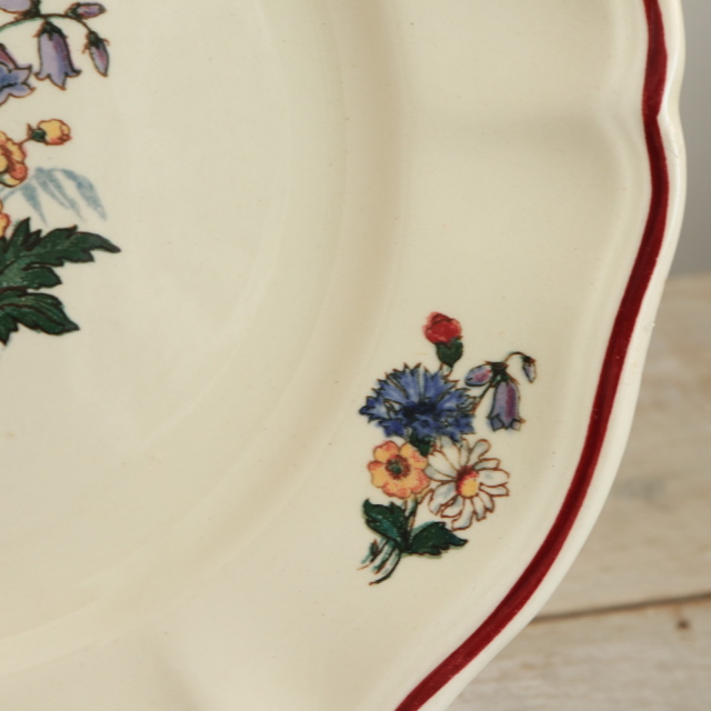 アンティーク プレート アグレスト デザート皿 フランス サルグミンヌ製 Agreste SARREGUEMINES