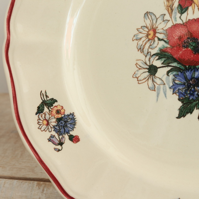 アンティーク プレート アグレスト デザート皿 フランス サルグミンヌ製 Agreste SARREGUEMINES