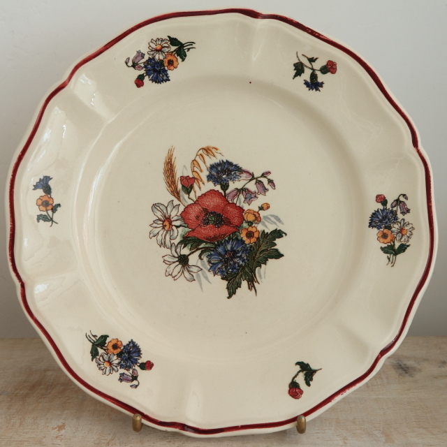 アンティーク プレート アグレスト デザート皿 フランス サルグミンヌ製 Agreste SARREGUEMINES