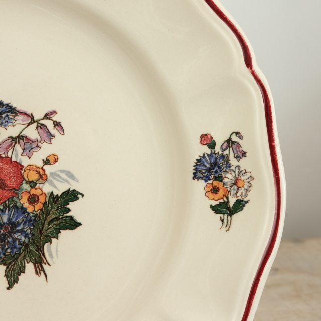 アンティーク プレート アグレスト デザート皿 フランス サルグミンヌ製 Agreste SARREGUEMINES