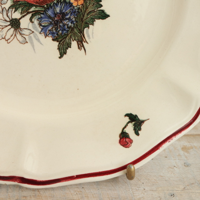 アンティーク プレート アグレスト デザート皿 フランス サルグミンヌ製 Agreste SARREGUEMINES