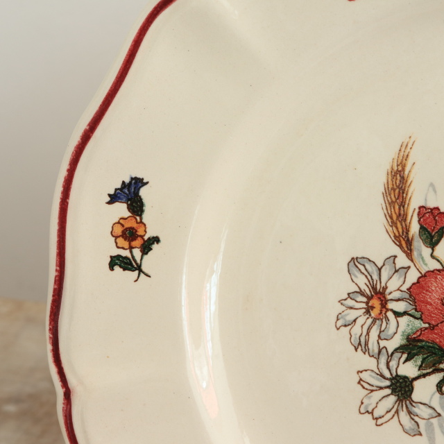 アンティーク プレート アグレスト デザート皿 フランス サルグミンヌ