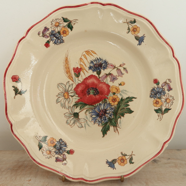 アンティーク プレート アグレスト 皿 フランス サルグミンヌ製 Agreste Digoin SARREGUEMINES