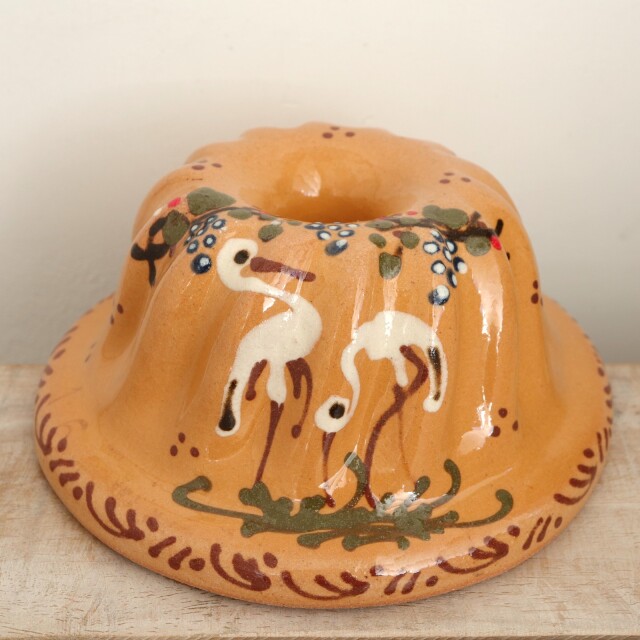 クグロフ型 コウノトリ ナチュラル 16cmサイズ アルザス地方 スフレンハイム焼き 陶器製