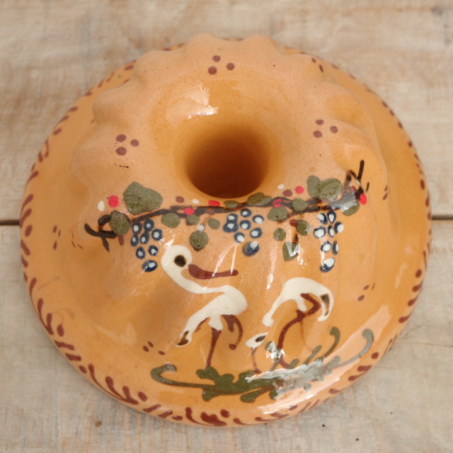 クグロフ型 コウノトリ ナチュラル 16cmサイズ アルザス地方 スフレンハイム焼き 陶器製