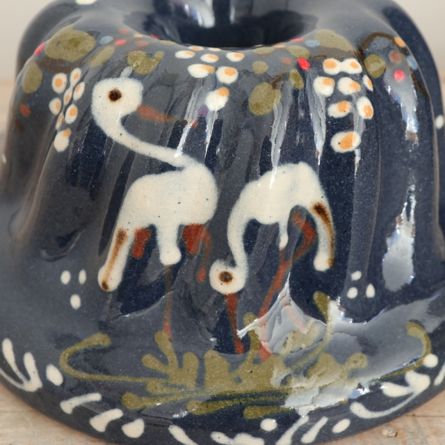 クグロフ型 コウノトリ ダークブルー 16cmサイズ アルザス地方