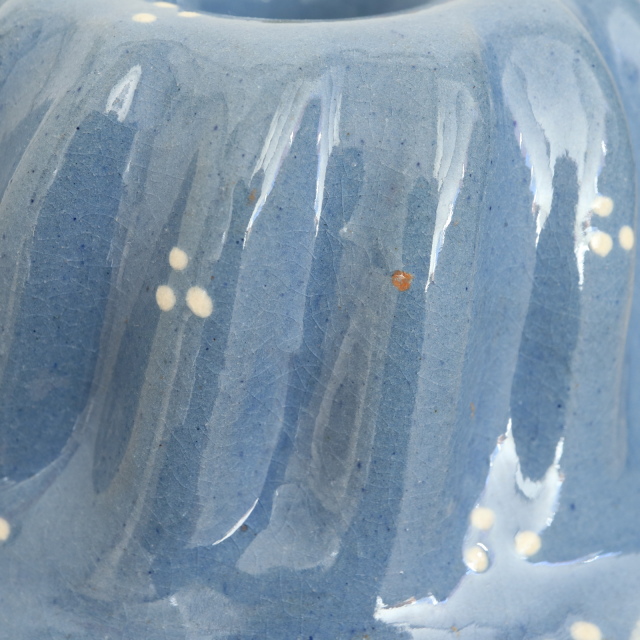 クグロフ型 コウノトリ ライトブルー 16cmサイズ アルザス地方 スフレンハイム焼き 陶器製