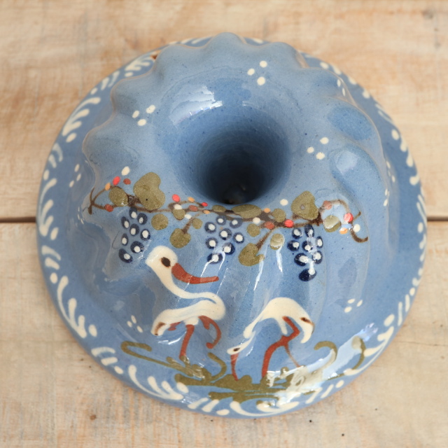 アルザス陶器 クグロフ 美品 アルザス陶器 スフレンハイム焼き クグロフ型