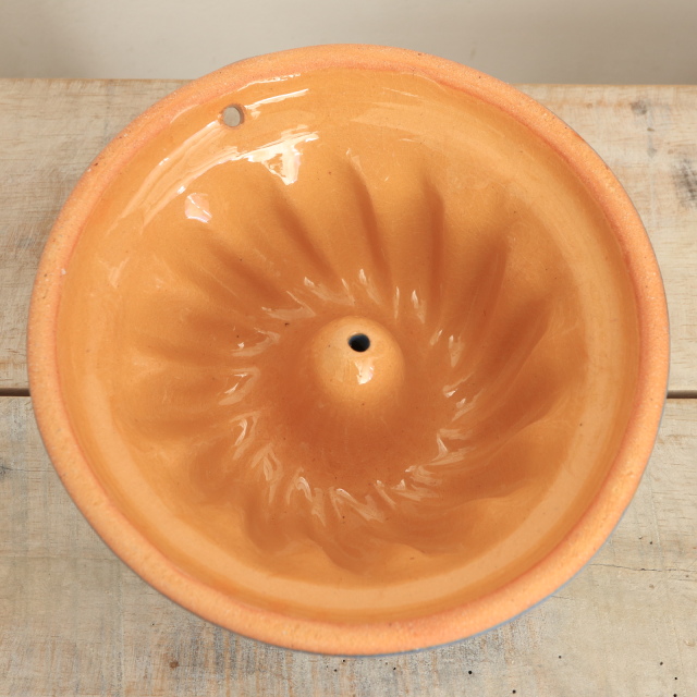 クグロフ型 コウノトリ ライトブルー 16cmサイズ アルザス地方 スフレンハイム焼き 陶器製