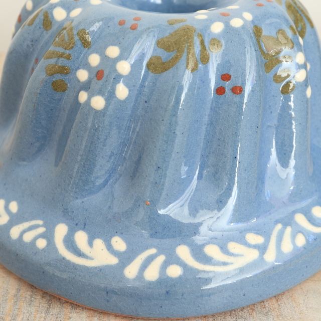 スフレンハイム　クグロフ型 クグロフ型 小花 ライトブルー 16cmサイズ アルザス地方