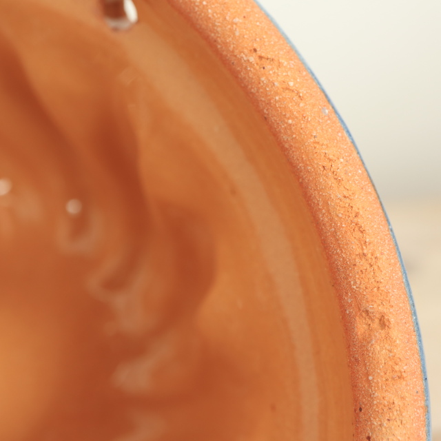 クグロフ型 小花 ライトブルー 16cmサイズ アルザス地方 スフレンハイム焼き 陶器製