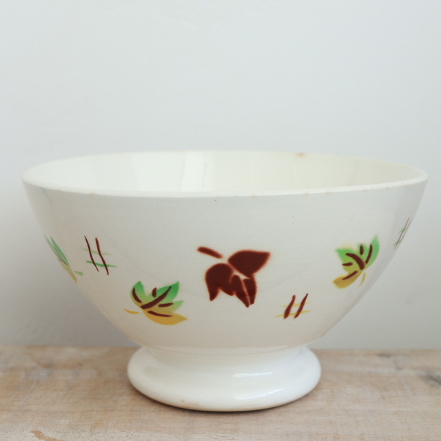 アンティーク カフェオレボウル アイビー SIROCCO フランス ディゴワン&サルグミンヌ製 DIGOIN & SARREGUEMINES