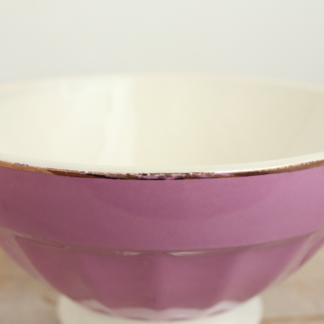 アンティーク カフェオレボウル パープル フランス ディゴワン&サルグミンヌ製 DIGOIN & SARREGUEMINES