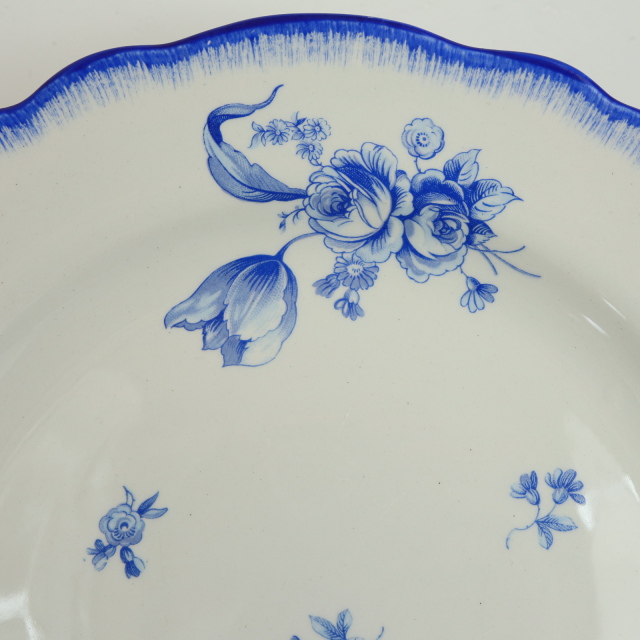 salins サラン　花リム　コンポティエ　アンティーク　脚付き皿 アンティーク プレート 花リム 皿 フランス サラン製 SALINS