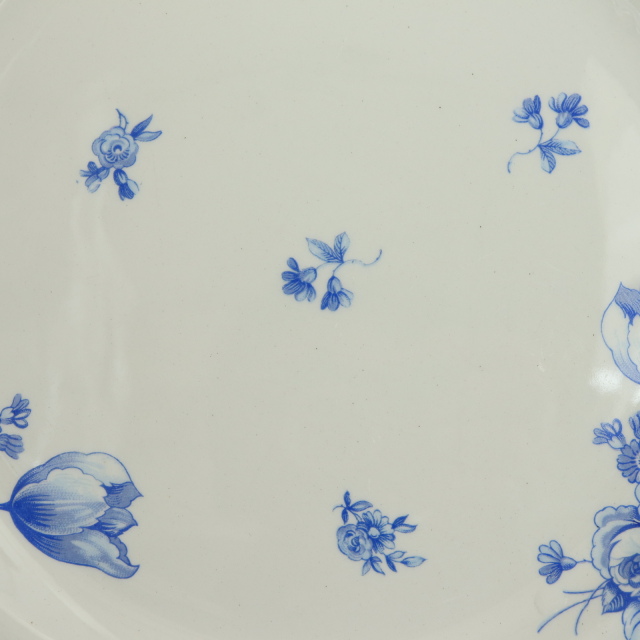 アンティーク プレート 花リム 皿 フランス サラン製 SALINS