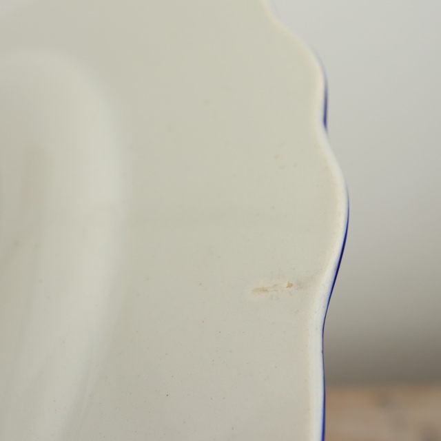 アンティーク プレート 花リム 皿 フランス サラン製 SALINS