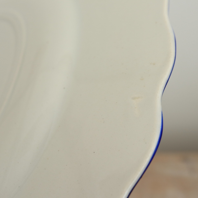 アンティーク プレート 花リム 皿 フランス サラン製 SALINS