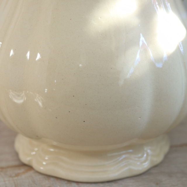 アンティーク クレミエ 花リム ミルクピッチャー Ivoire フランス