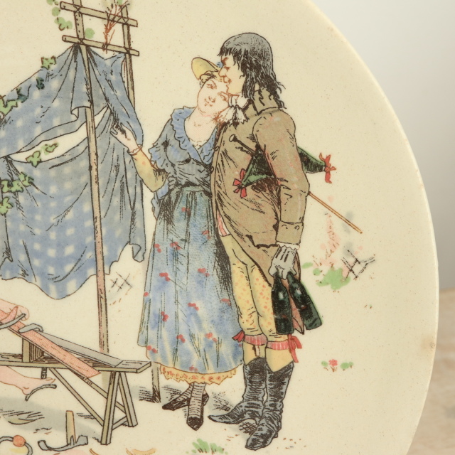 アンティークプレート Froment Richard 樽職人 Le Tonnelier フランス サルグミンヌ製 U&C SARREGUEMINES