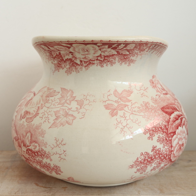 アンティーク ピシェ JARDINIERE フランス サルグミンヌ製 U&C SARREGUEMINES