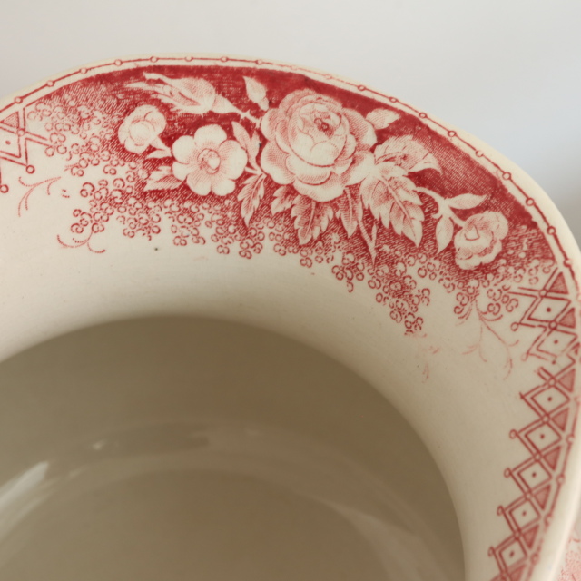アンティーク ピシェ JARDINIERE フランス サルグミンヌ製 U&C SARREGUEMINES