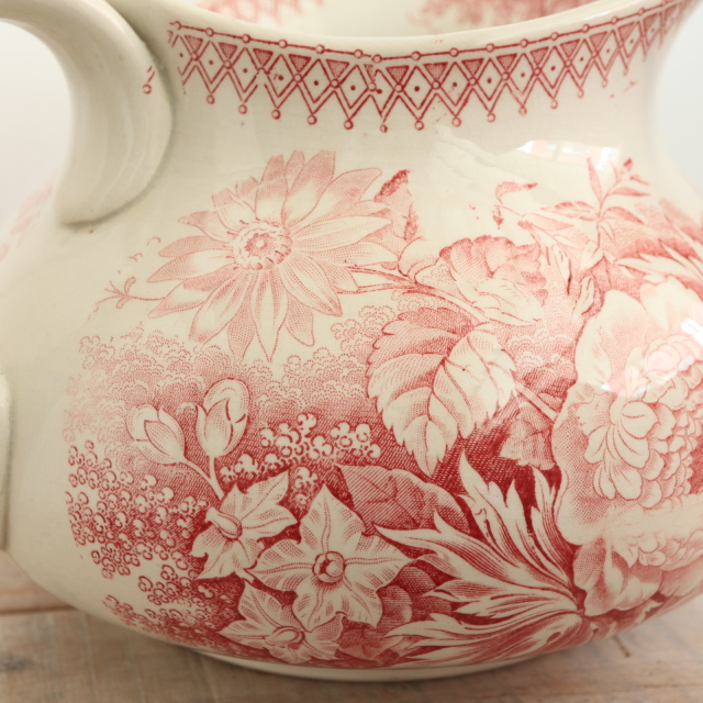 アンティーク ピシェ JARDINIERE フランス サルグミンヌ製 U&C SARREGUEMINES