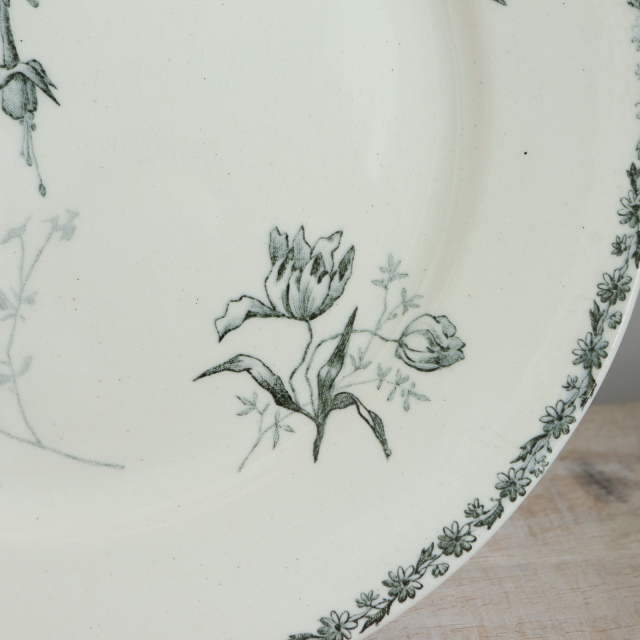 アンティーク プレート 皿 フランス ショワジールロワ製 CHOISY LE ROI