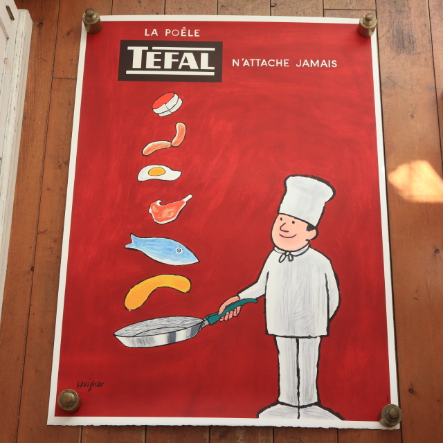 サヴィニャック ティファール リトグラフ ポスター TEFAL SAVIGNAC
