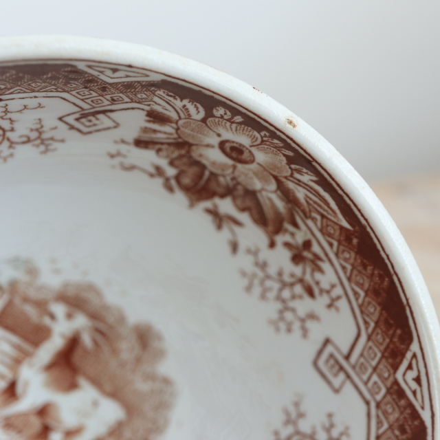 アンティーク カフェオレボウル LAITIERE オランダ マーストリヒト製