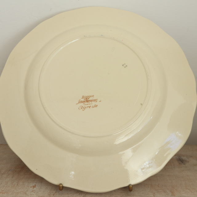 アンティーク プレート アグレスト 皿 フランス サルグミンヌ製